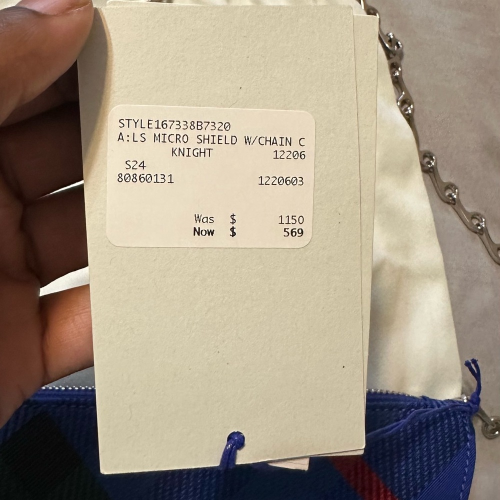 Burberry Micro Shield Chain-Linked Wallet - Picture 5 of 7